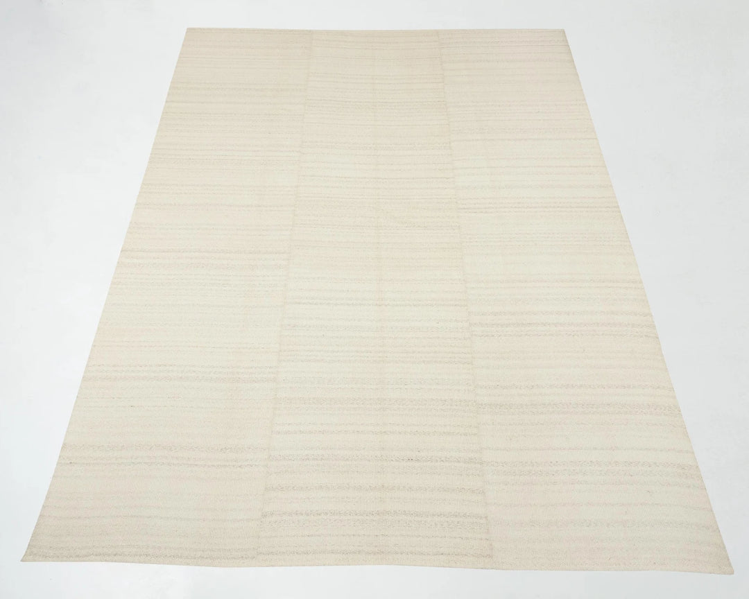 Beige Turkish Kilim Rug 9' 4" x 12' 8" Flat-Weave | No. VR61868