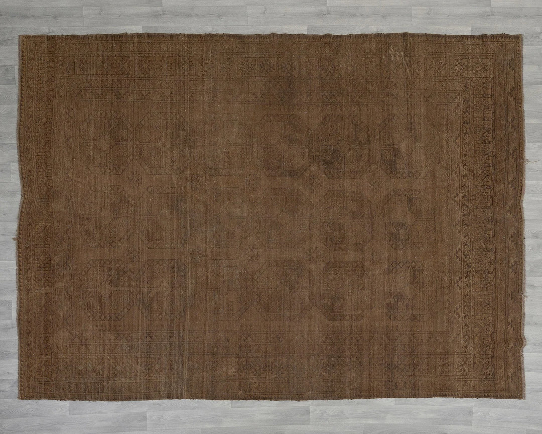 Multicolor Turkish Oushak Rug 8' x 10' Hand-Knotted reverse