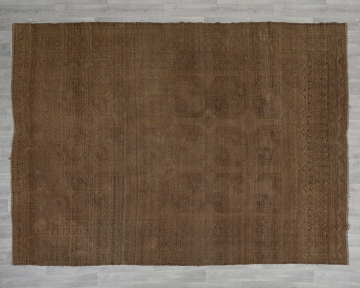 Multicolor Turkish Oushak Rug 8' x 10' Hand-Knotted reverse