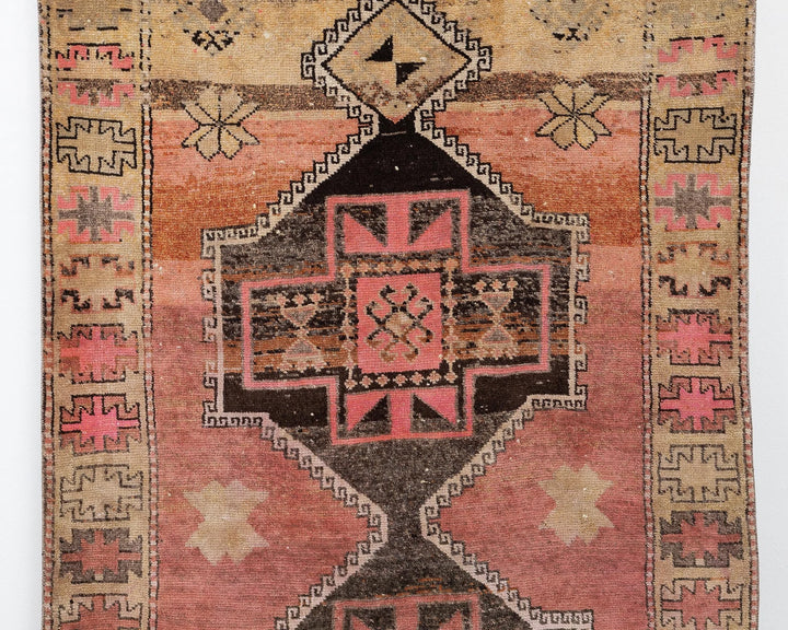 Multicolor Turkish Oushak Rug 3'4" x 11'6" Hand-Knotted | No. VR61964