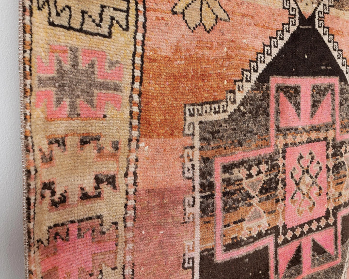 Multicolor Turkish Oushak Rug 3'4" x 11'6" Hand-Knotted | No. VR61964