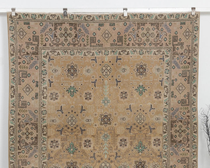 Multicolor Turkish Oushak Rug 6' 5" x 9' 5" Hand-Knotted | No. VR62046