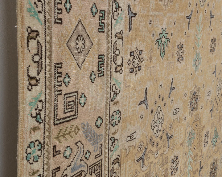 Multicolor Turkish Oushak Rug 6' 5" x 9' 5" Hand-Knotted | No. VR62046