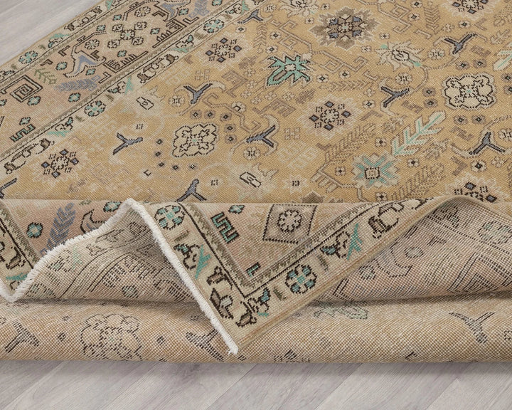 Multicolor Turkish Oushak Rug 6' 5" x 9' 5" Hand-Knotted | No. VR62046