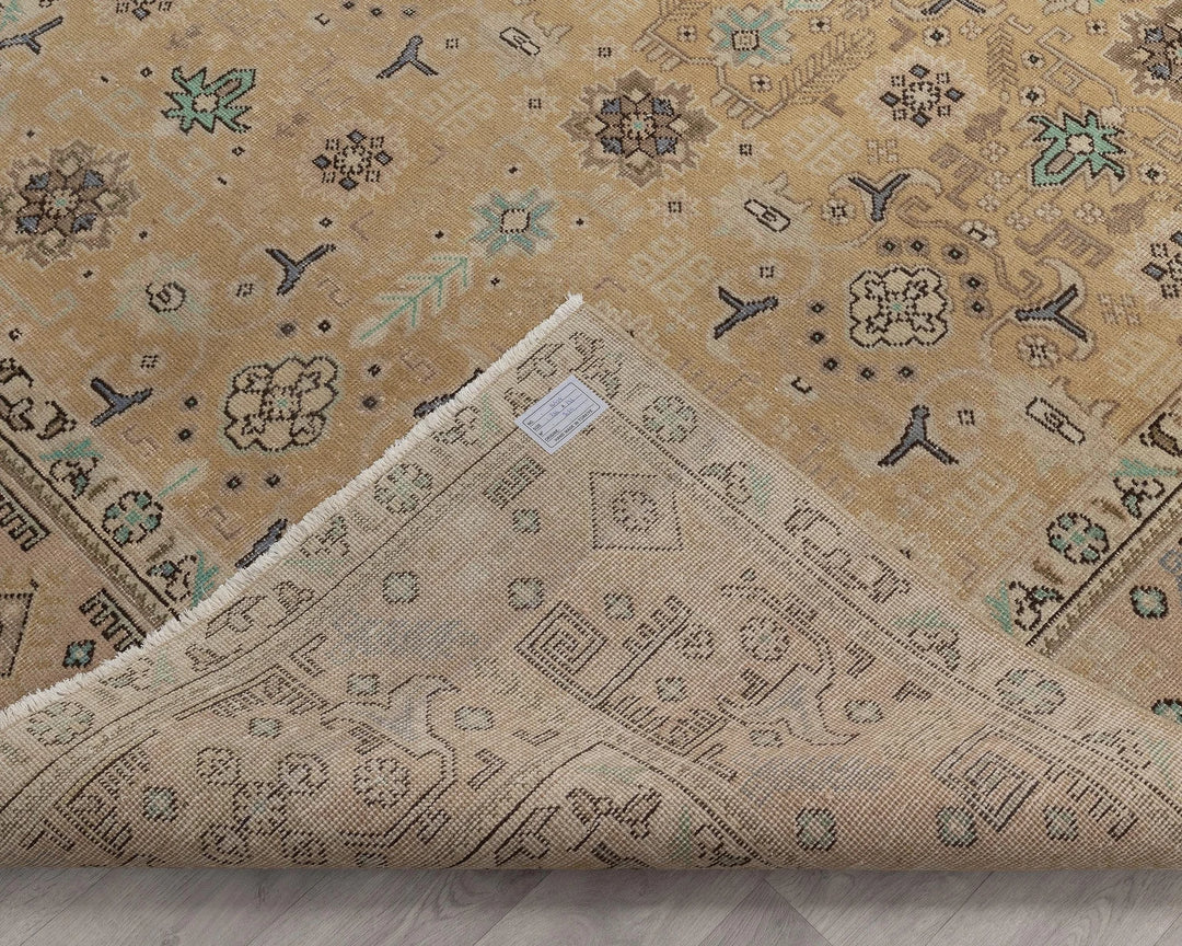 Multicolor Turkish Oushak Rug 6' 5" x 9' 5" Hand-Knotted | No. VR62046