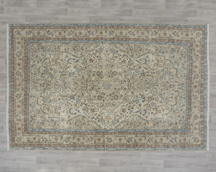 Multicolor Turkish Oushak Rug 6' 11" x 10' 2" Hand-Knotted view 9