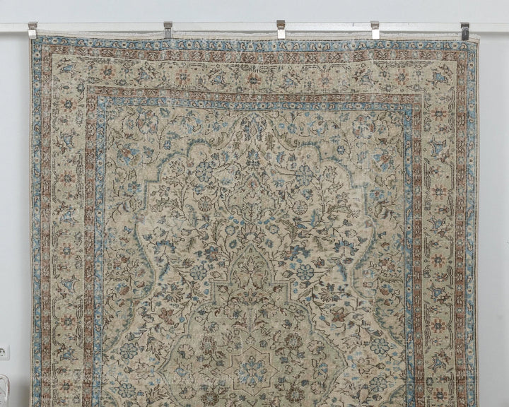 Multicolor Turkish Oushak Rug 6' 11" x 10' 2" Hand-Knotted view