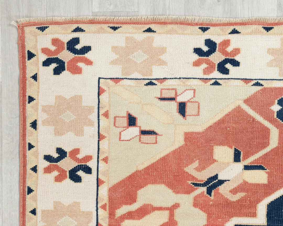Multicolor Turkish Oushak Rug 4'11" x 6'11" Hand-Knotted | No. VR62133