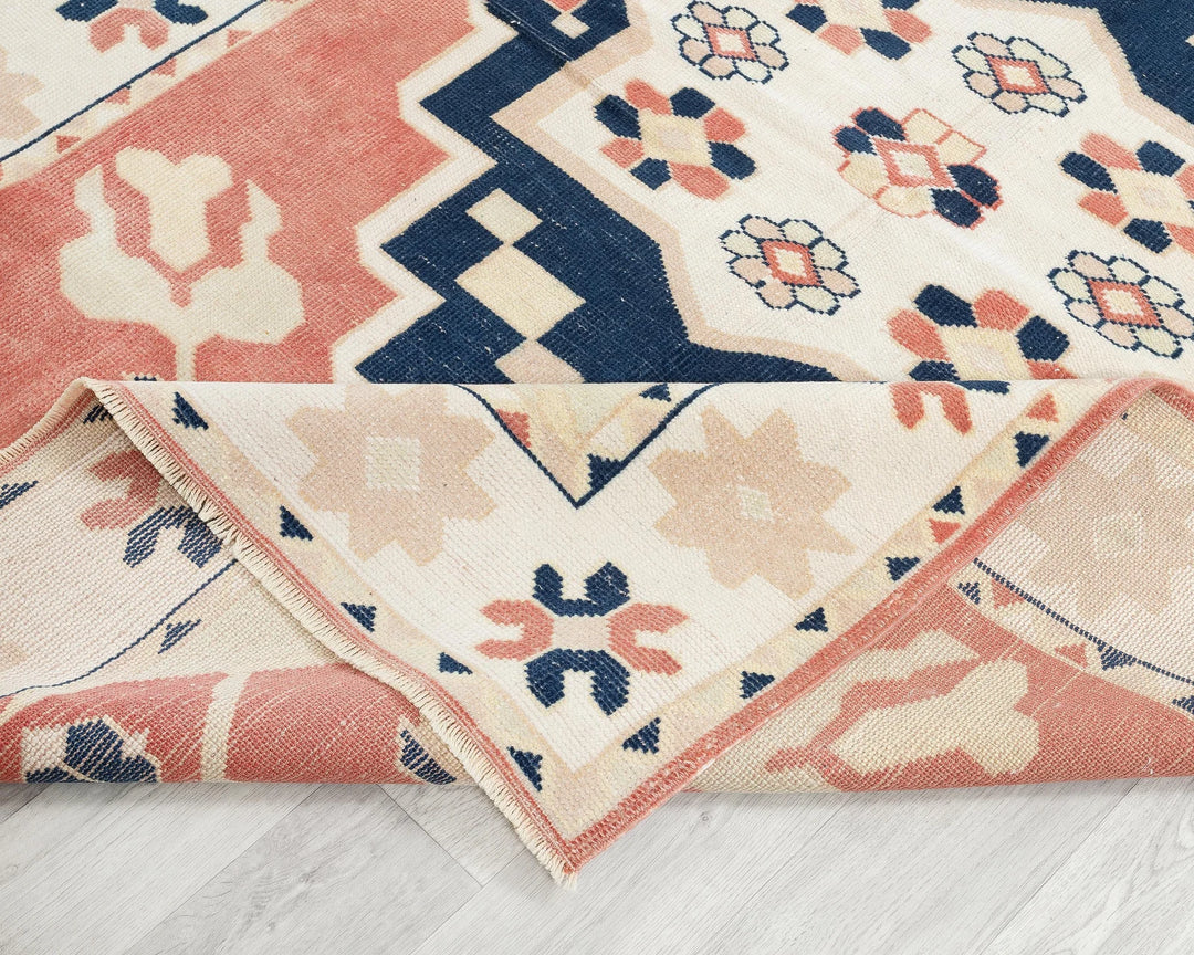 Multicolor Turkish Oushak Rug 4'11" x 6'11" Hand-Knotted | No. VR62133
