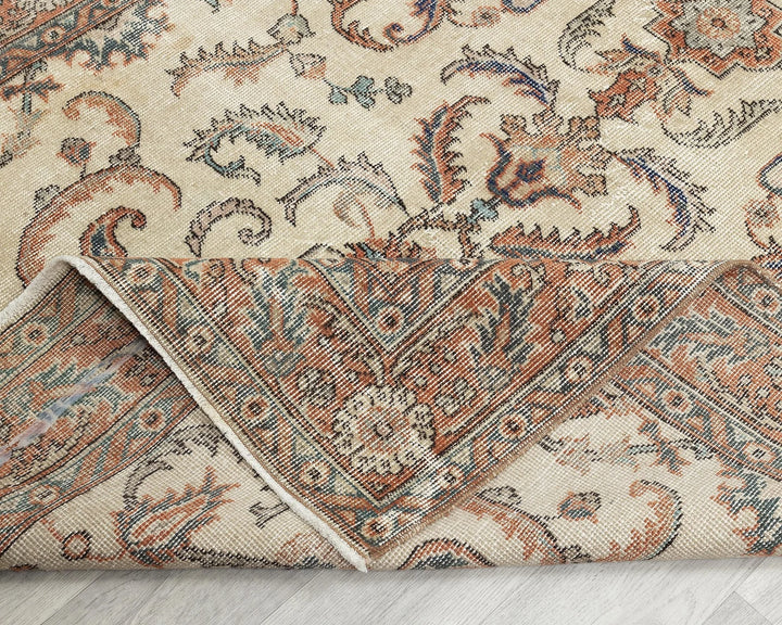 Multicolor Turkish Oushak Rug 4'6" x 7'6" Hand-Knotted | No. VR62244
