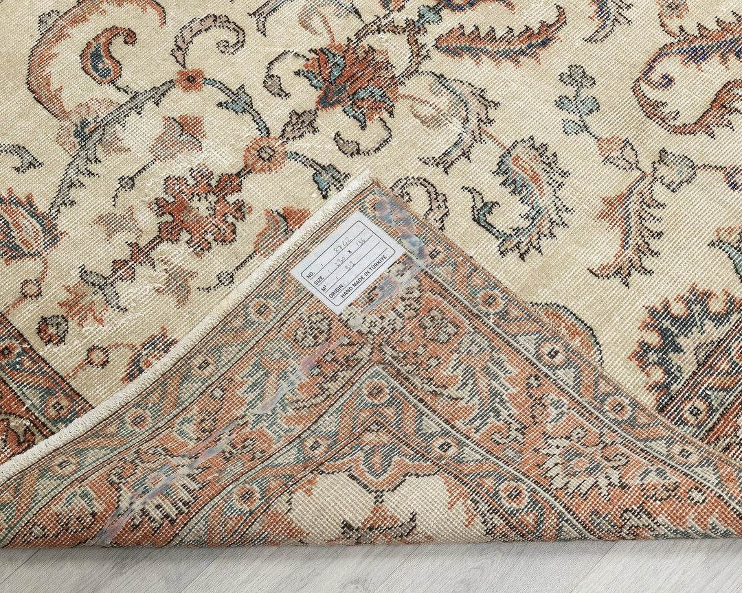 Multicolor Turkish Oushak Rug 4'6" x 7'6" Hand-Knotted | No. VR62244