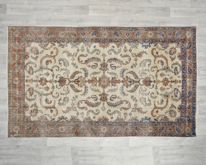 Multicolor Turkish Oushak Rug 4'6" x 7'6" Hand-Knotted | No. VR62244