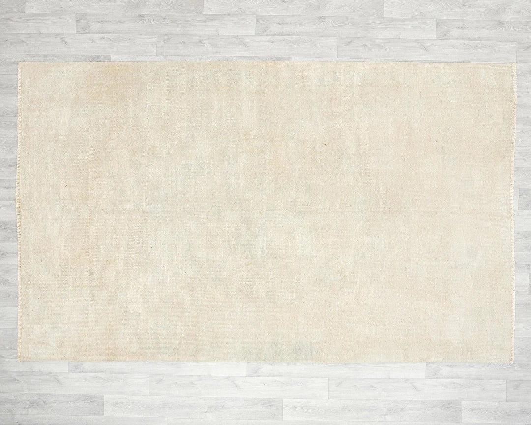 Beige Turkish Oushak Rug 9' x 6' 3" Hand-Knotted | No. VR62530