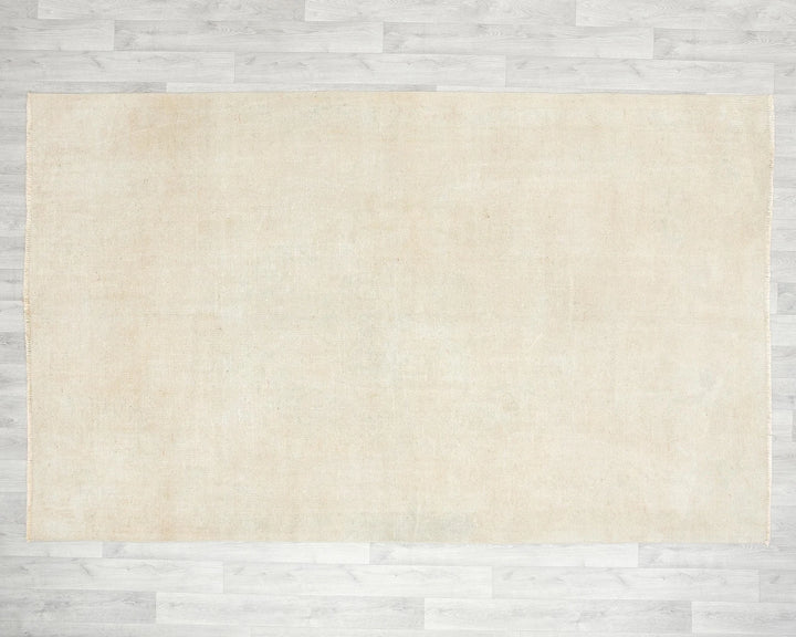 Beige Turkish Oushak Rug 9' x 6' 3" Hand-Knotted | No. VR62530