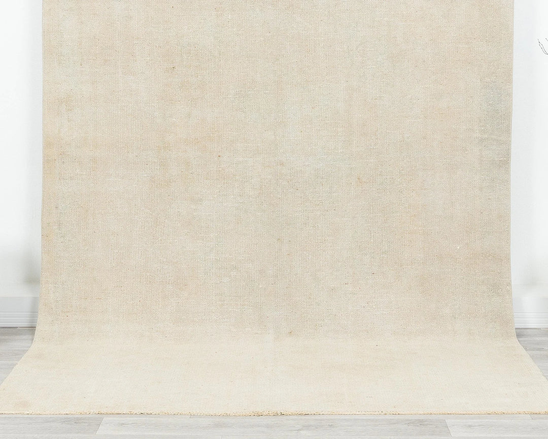Beige Turkish Oushak Rug 9' x 6' 3" Hand-Knotted | No. VR62530