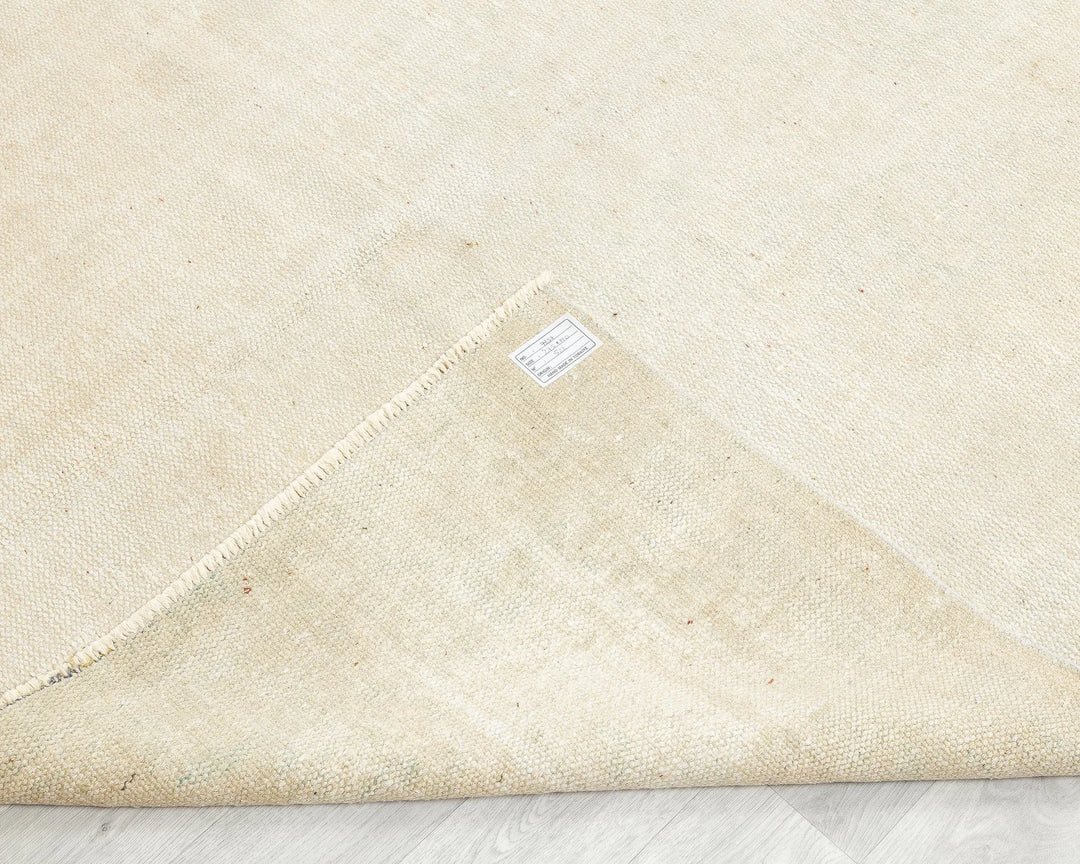 Beige Turkish Oushak Rug 9' x 6' 3" Hand-Knotted | No. VR62530
