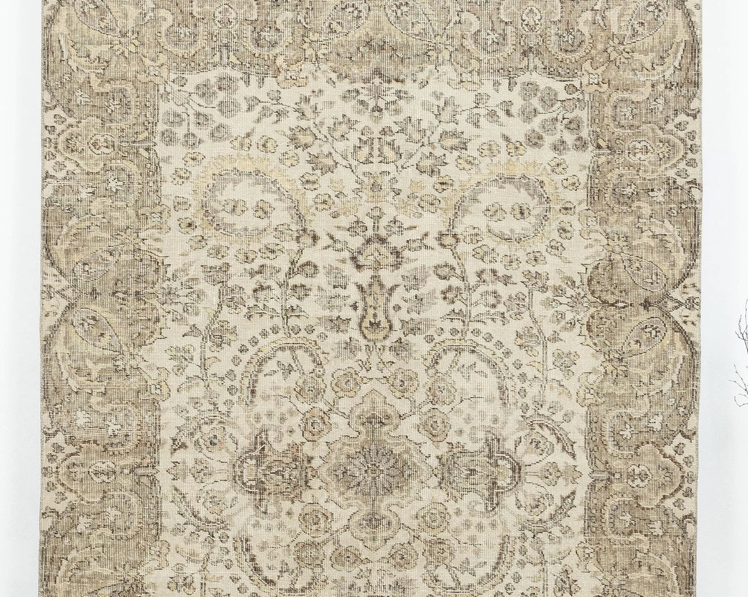 Multicolor Turkish Oushak Rug 5' 2" x 8' 6" Hand-Knotted | No. VR62542