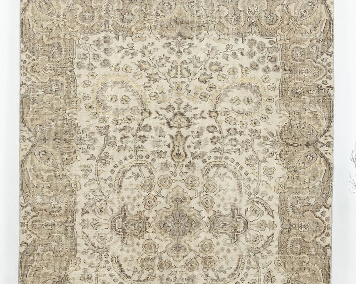Multicolor Turkish Oushak Rug 5' 2" x 8' 6" Hand-Knotted | No. VR62542