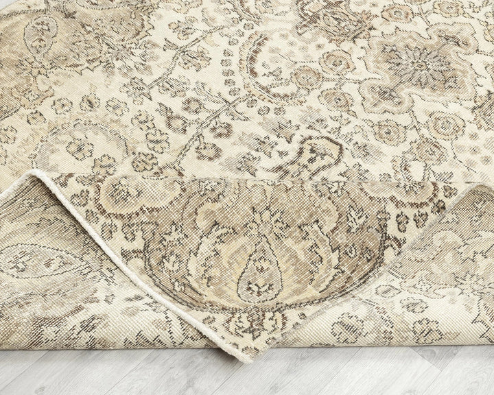 Multicolor Turkish Oushak Rug 5' 2" x 8' 6" Hand-Knotted | No. VR62542