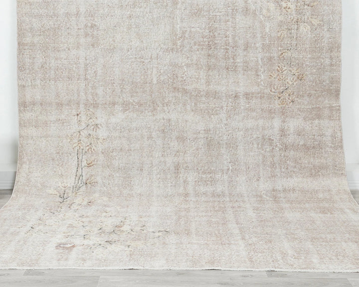 Gray Turkish Oushak Rug 6' 7" x 10' 1" Hand-Knotted view
