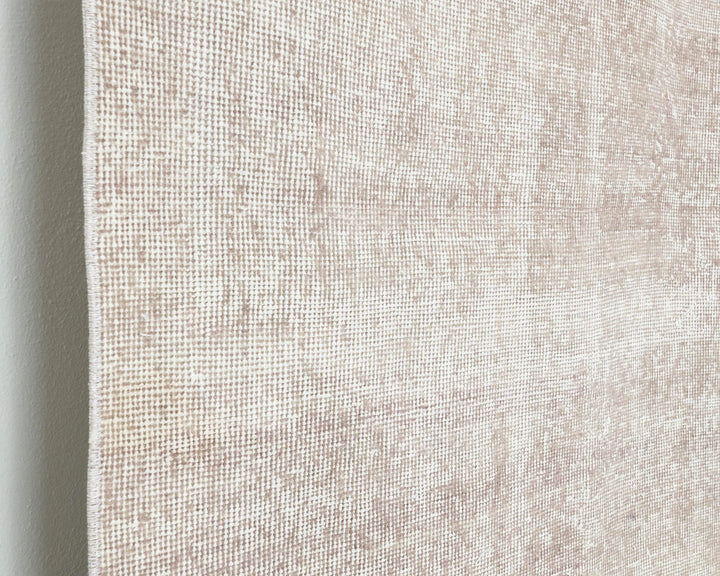 Gray Turkish Oushak Rug 6' 7" x 10' 1" Hand-Knotted close-up