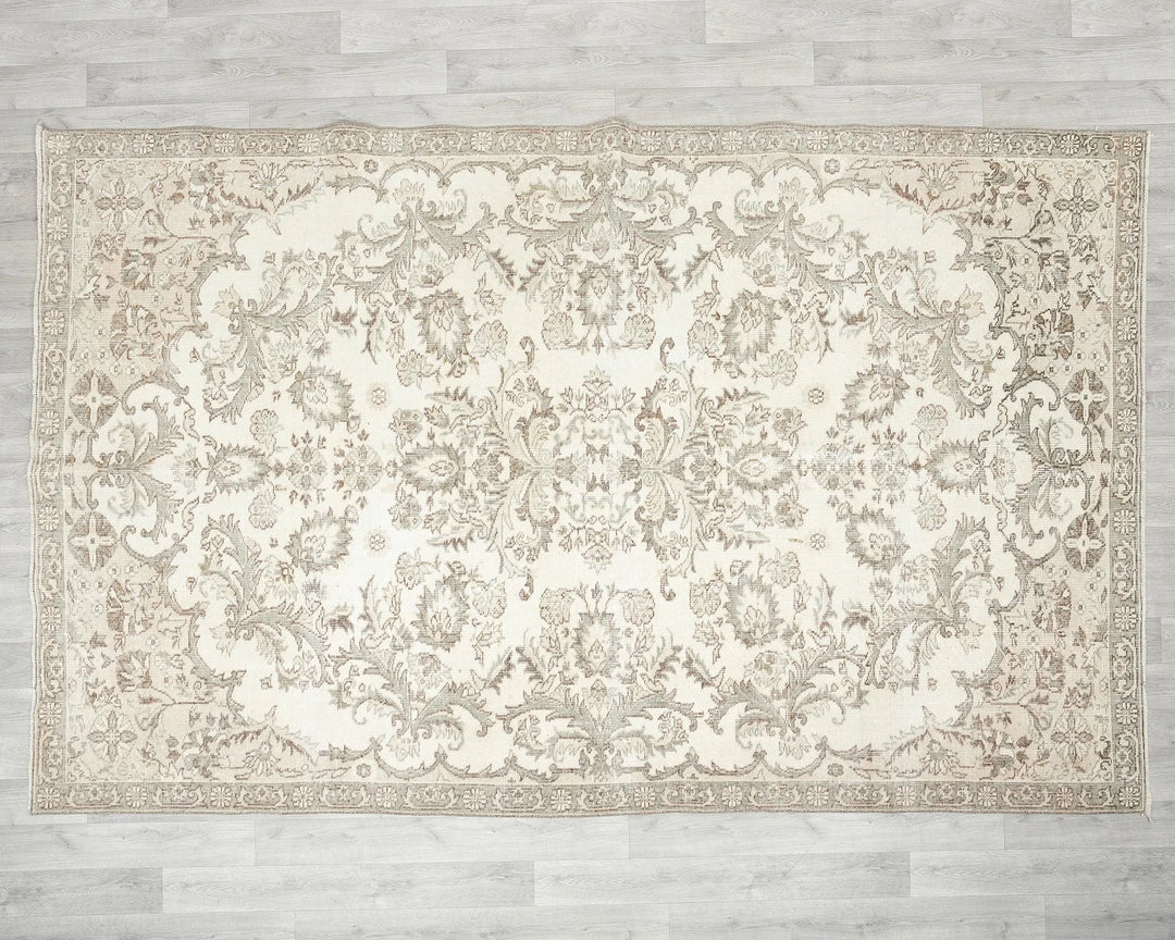 Multicolor Turkish Oushak Rug 6' 3" x 9' 9" Hand-Knotted view 9