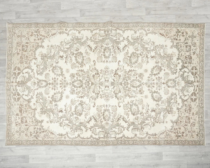 Multicolor Turkish Oushak Rug 6' 3" x 9' 9" Hand-Knotted view 9
