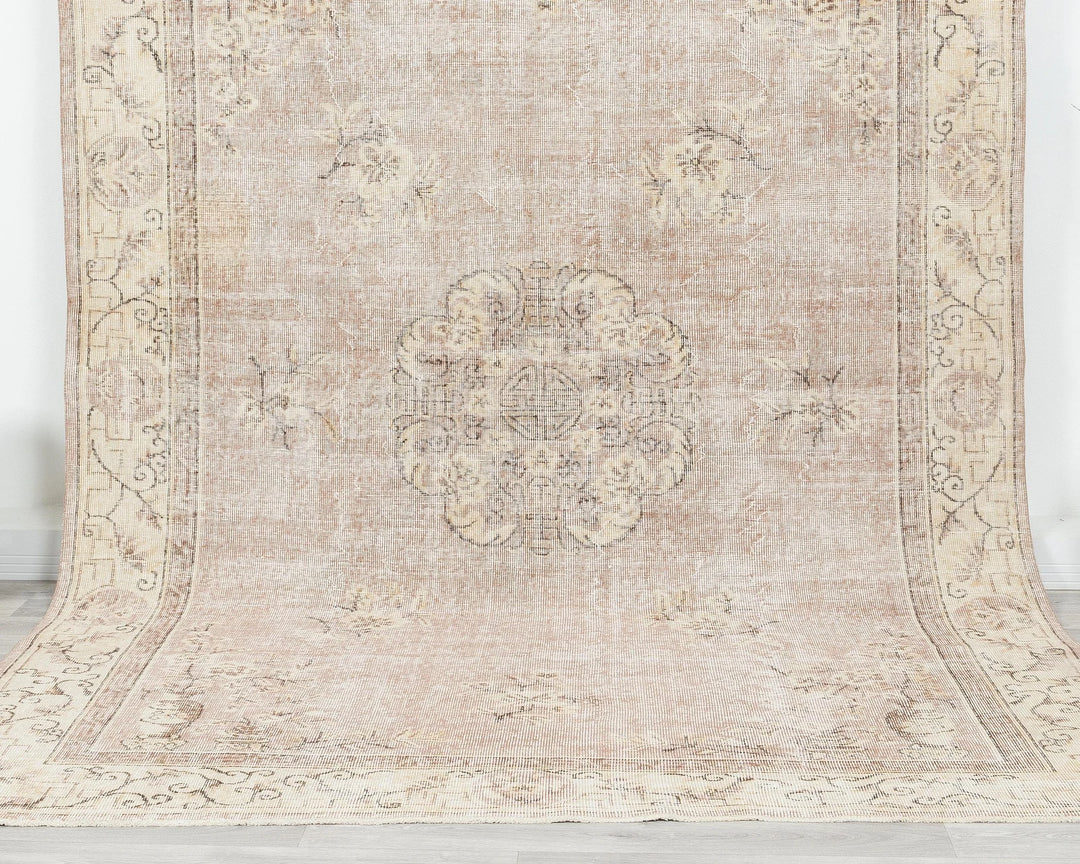 Multicolor Turkish Oushak Rug 7' x 10' 5" Hand-Knotted | No. VR62787