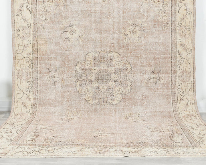 Multicolor Turkish Oushak Rug 7' x 10' 5" Hand-Knotted | No. VR62787