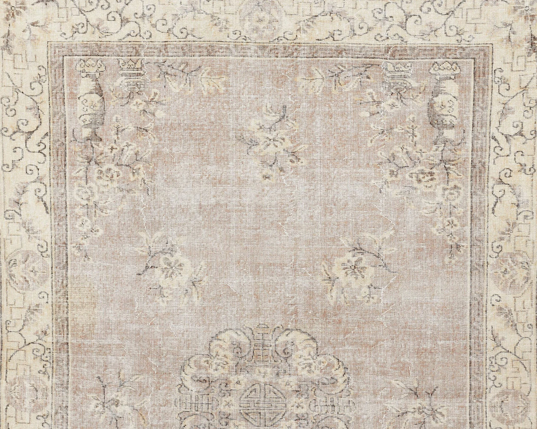 Multicolor Turkish Oushak Rug 7' x 10' 5" Hand-Knotted | No. VR62787
