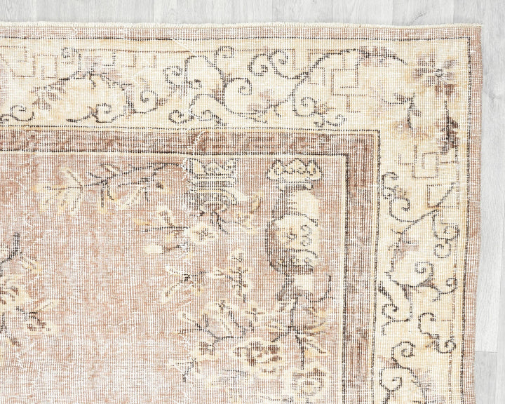 Multicolor Turkish Oushak Rug 7' x 10' 5" Hand-Knotted | No. VR62787