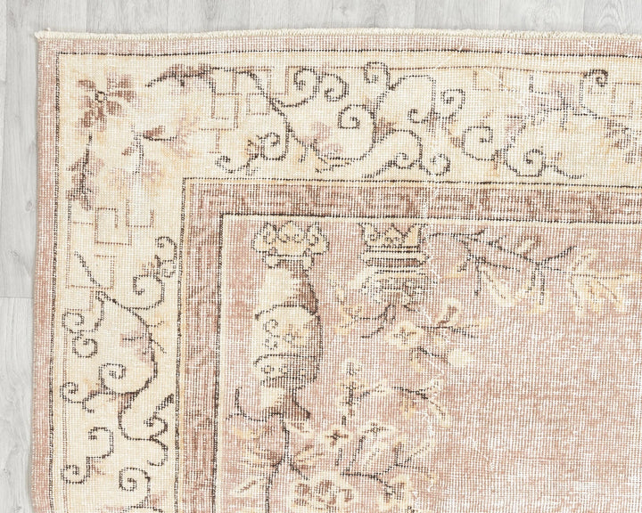 Multicolor Turkish Oushak Rug 7' x 10' 5" Hand-Knotted | No. VR62787