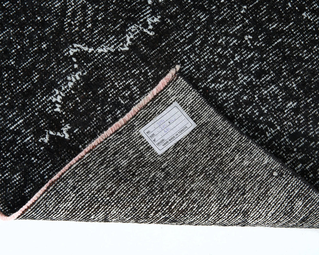 Black Oushak Rug 9' 4" x 5' 7" | No. VR62908