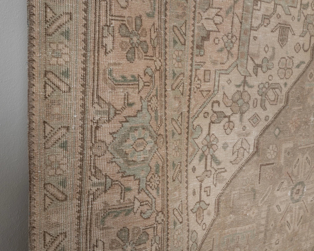 Beige Turkish Oushak Rug 8' 2" x 11' 4" Hand-Knotted | No. VR62908