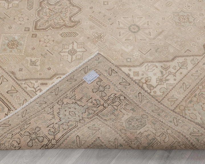 Beige Turkish Oushak Rug 8' 2" x 11' 4" Hand-Knotted | No. VR62908