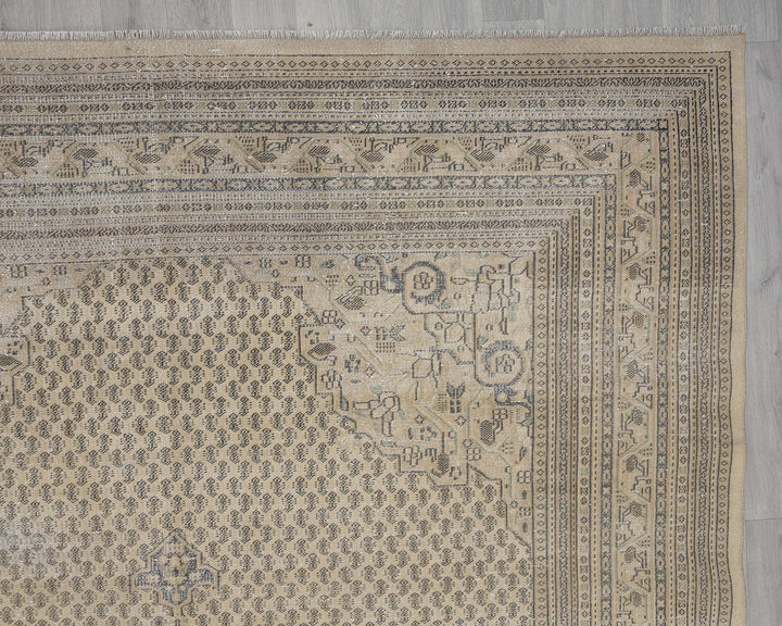 Multicolor Turkish Oushak Rug 7' x 11' Hand-Knotted border