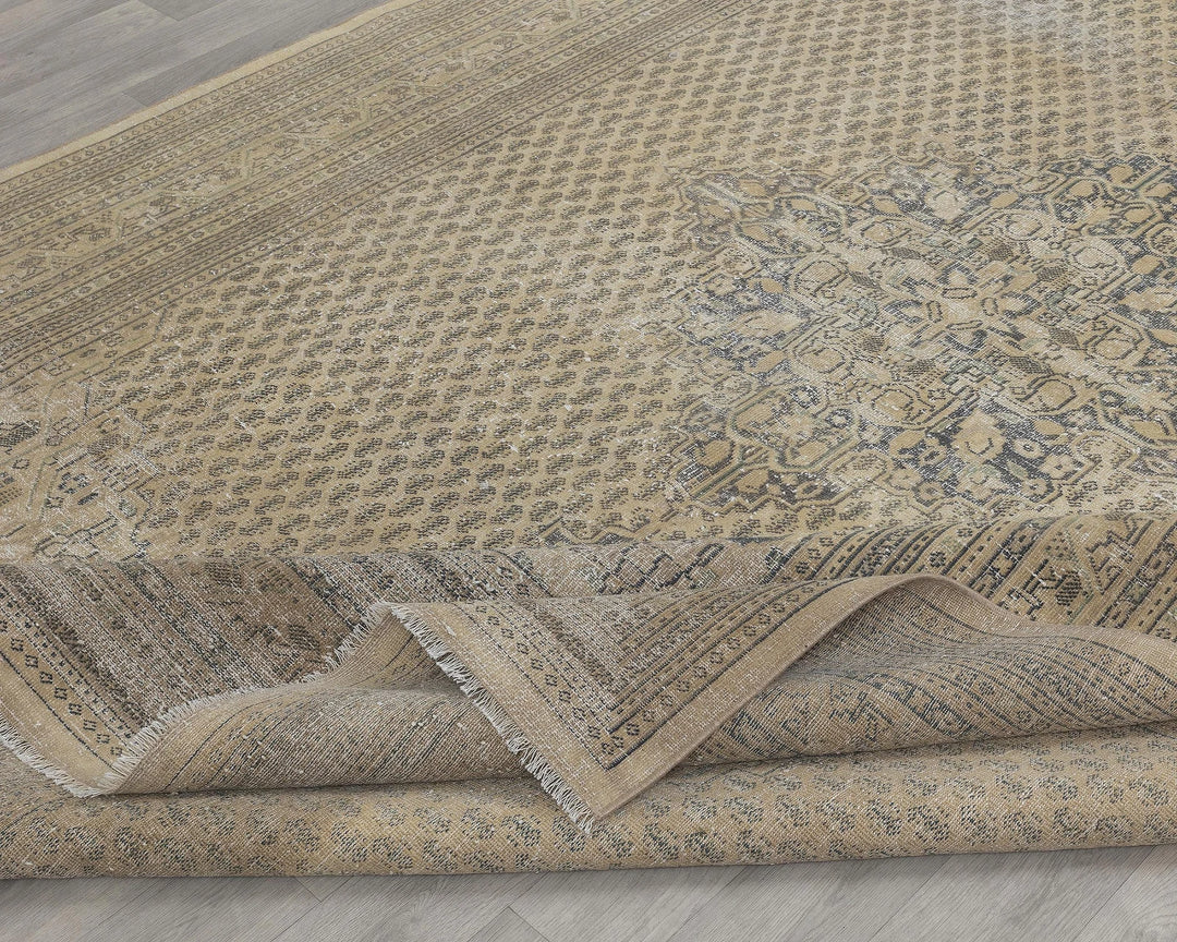 Multicolor Turkish Oushak Rug 7' x 11' Hand-Knotted field