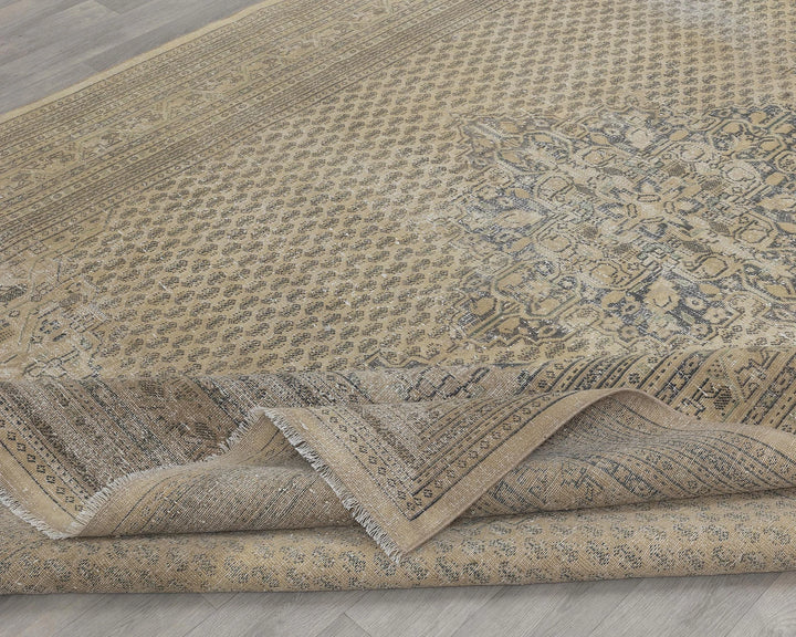 Multicolor Turkish Oushak Rug 7' x 11' Hand-Knotted field