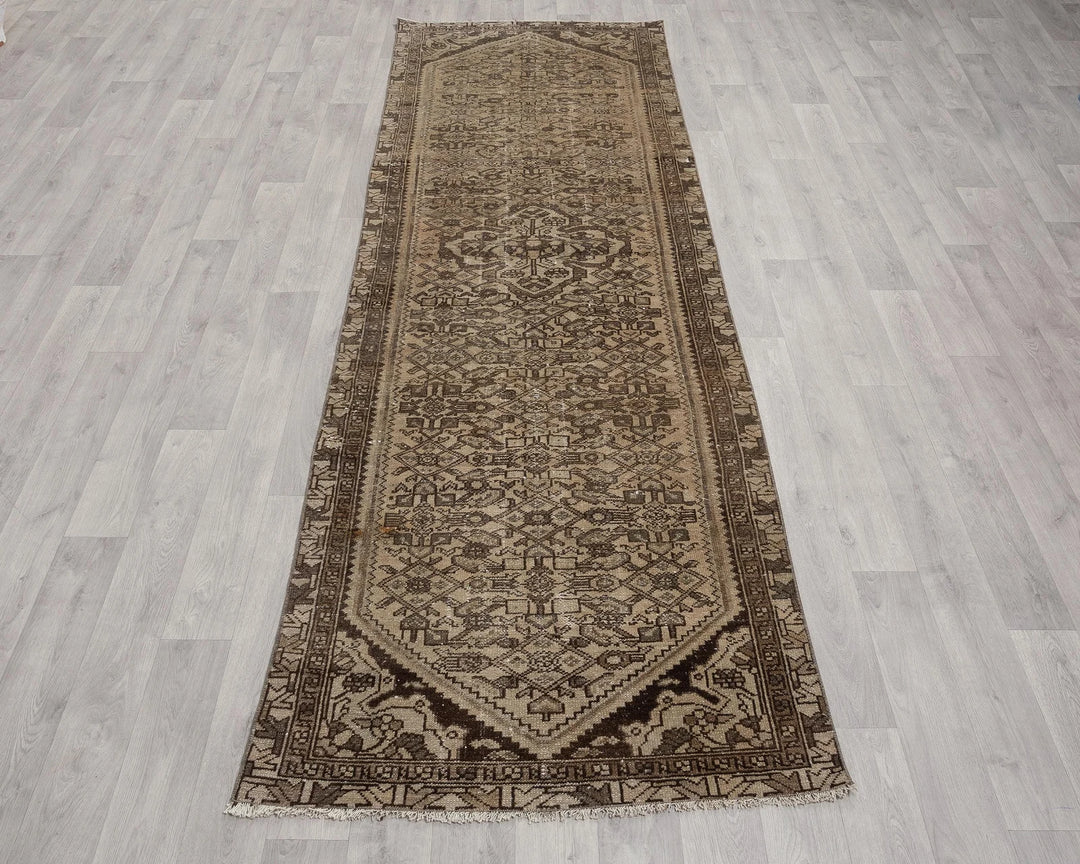 Multicolor Turkish Oushak Rug 3' 2" x 9' 8" Hand-Knotted | No. VR62970