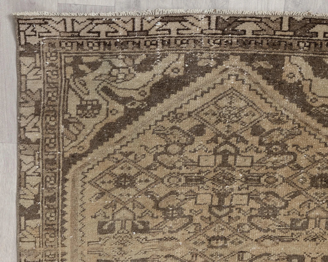 Multicolor Turkish Oushak Rug 3' 2" x 9' 8" Hand-Knotted | No. VR62970