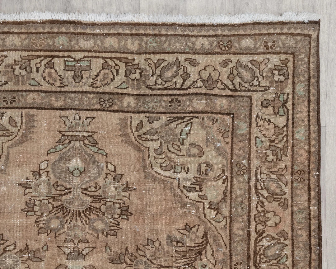 Multicolor Turkish Oushak Rug 4' 5" x 10' 1" Hand-Knotted | No. VR63020