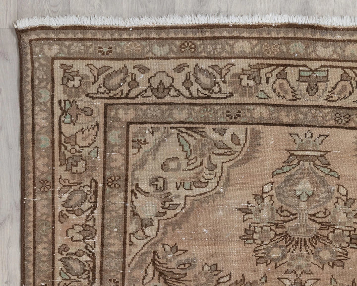 Multicolor Turkish Oushak Rug 4' 5" x 10' 1" Hand-Knotted | No. VR63020