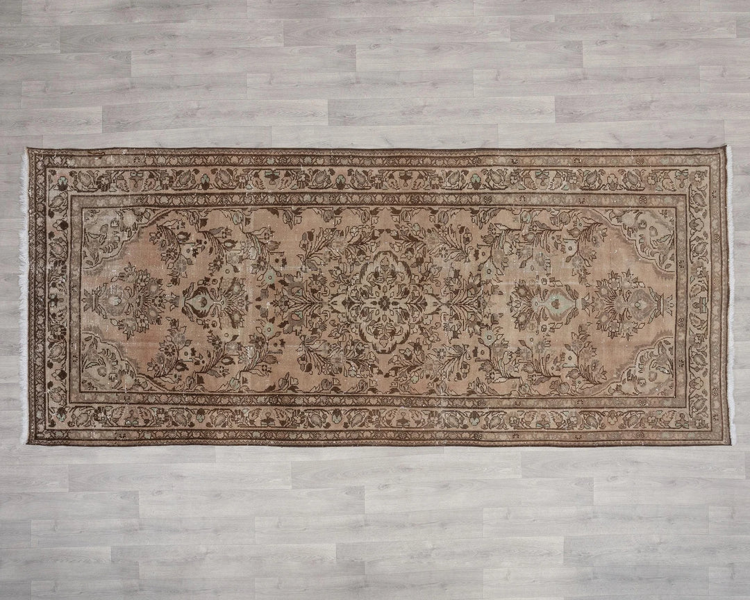 Multicolor Turkish Oushak Rug 4' 5" x 10' 1" Hand-Knotted | No. VR63020