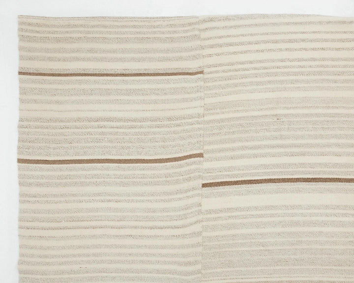 Beige Turkish Kilim Rug 9' 6" x 13' Flat-Weave | No. VR63073
