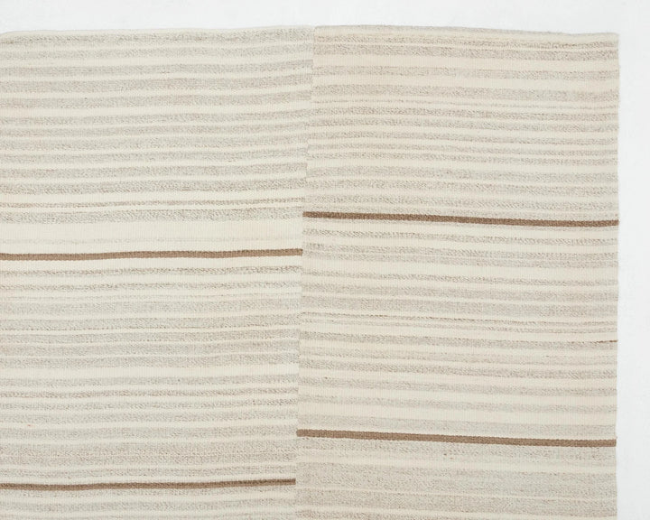 Beige Turkish Kilim Rug 9' 6" x 13' Flat-Weave | No. VR63073
