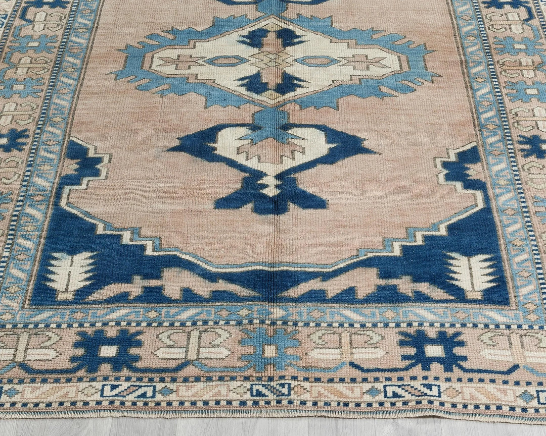 Multicolor Turkish Oushak Rug 7' 3" x 5' 7" Hand-Knotted | No. VR63092