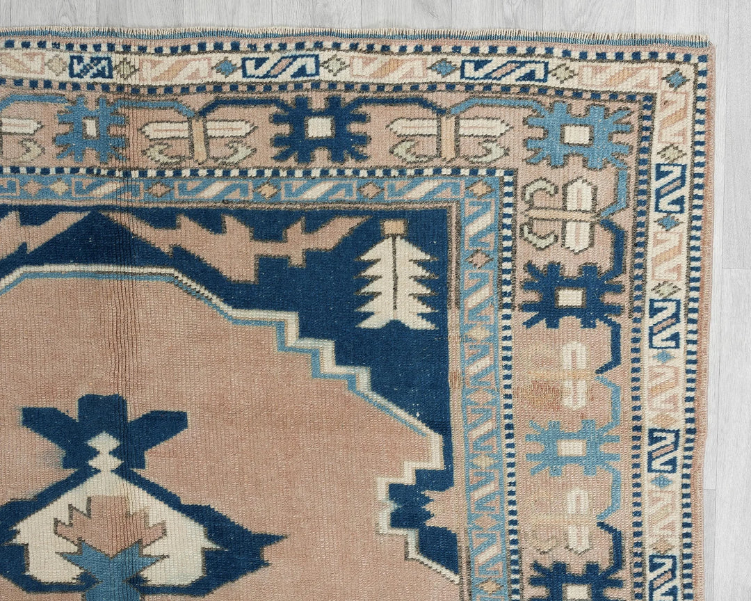 Multicolor Turkish Oushak Rug 7' 3" x 5' 7" Hand-Knotted | No. VR63092