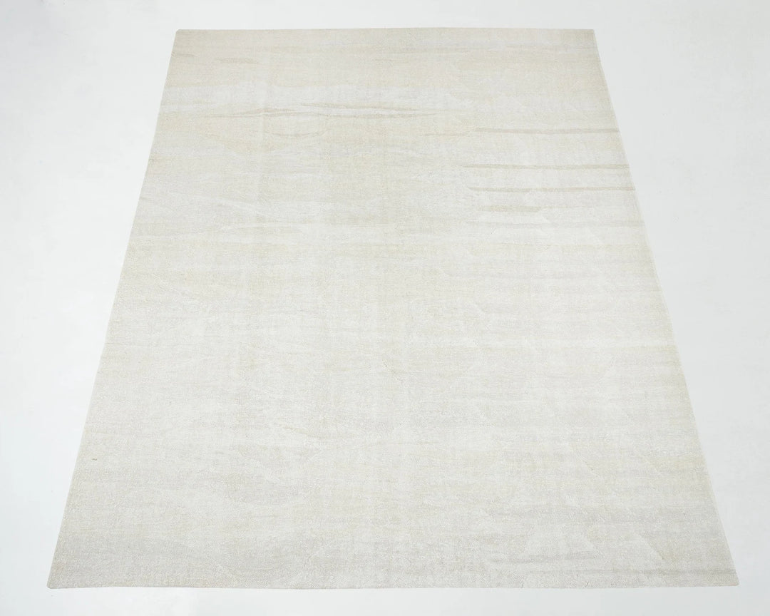 White Turkish Kilim Rug 9' 6" x 12' 4" Flat-Weave | No. VR63154