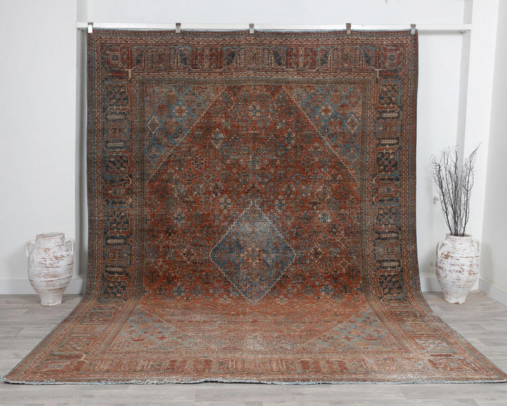 Multicolor Turkish Oushak Rug 8'6" x 11'3" Hand-Knotted | No. VR63191