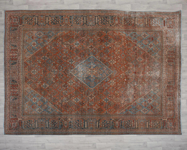 Multicolor Turkish Oushak Rug 8'6" x 11'3" Hand-Knotted | No. VR63191